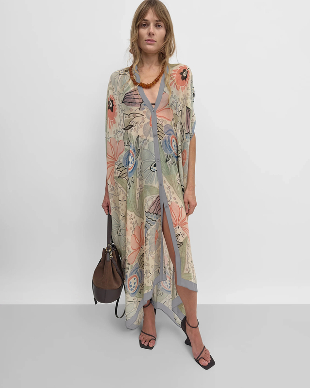 Rodebjer Caftan Agave Ducharne Coral M-L