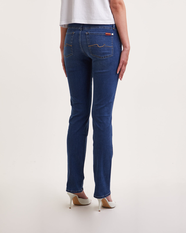 7 For All Mankind Jeans Kimmie Straight Bair Eco Mörkblå 27