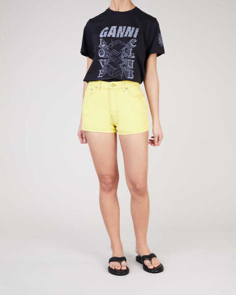 Shorts Overdyed Bleach High Waisted Hotpants Gul 2