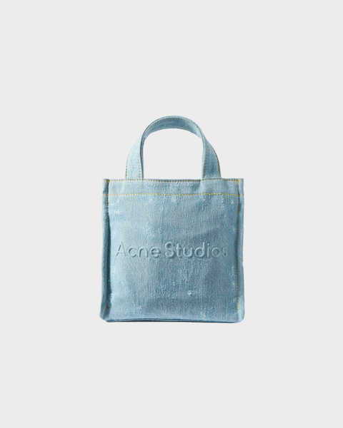 Bag Logo Shopper Mini Destroyed Denim Ljusblå ONESIZE 1