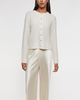 Vince Silk & Cashmere-Blend Bouclé Cardigan Offwhite L