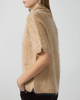 Soft Goat Striktrøje Brushed Short Sleeve Turtleneck Camel XL