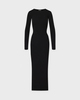 Éterne Dress Long Sleeve Crewneck Maxi Black S