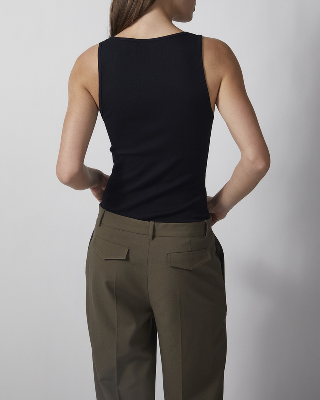 Wakakuu Icons Topp Lotus Rib Tank Svart XL
