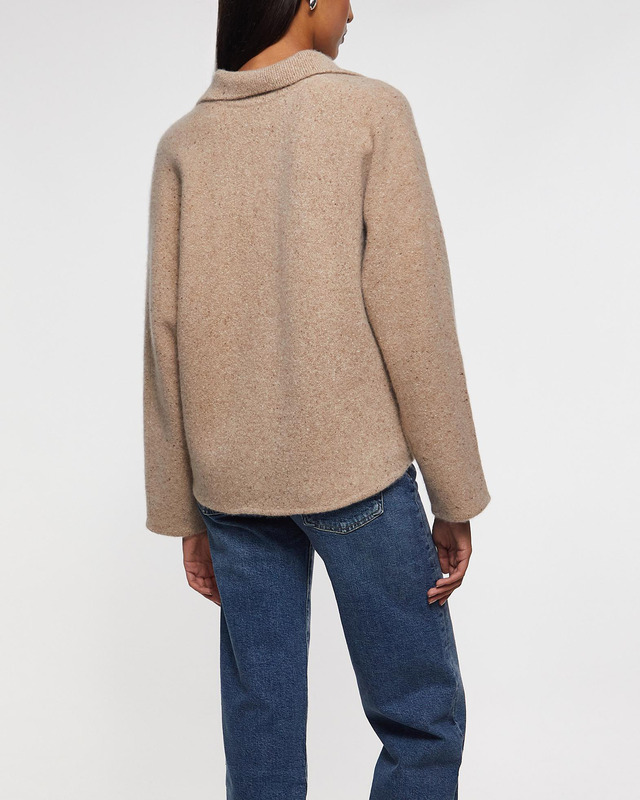 Vince Tröja Donegal Dolman Polo Beige S