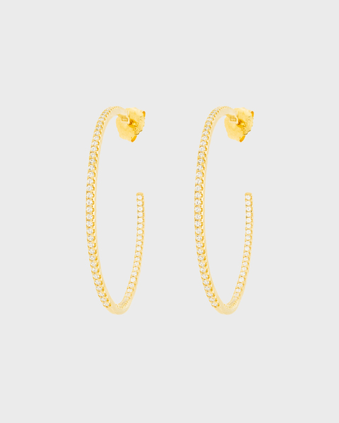 Hoops with Stones Guld ONESIZE 1