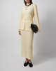 Malina Cardigan Ayla Pointelle Knitted Light Yellow XXS