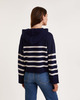 Wakakuu Icons Sweater Solange Stripe Hoodie Navy L