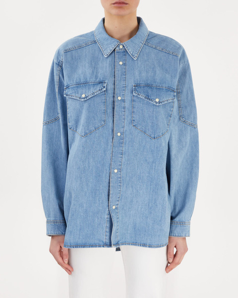 Long Jeansshirt Blå 1