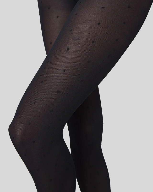 Swedish Stockings Doris Dots Tights Black XL