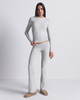 Skims T-shirt Cotton Jersey Long Sleeve Light Heather Gray L
