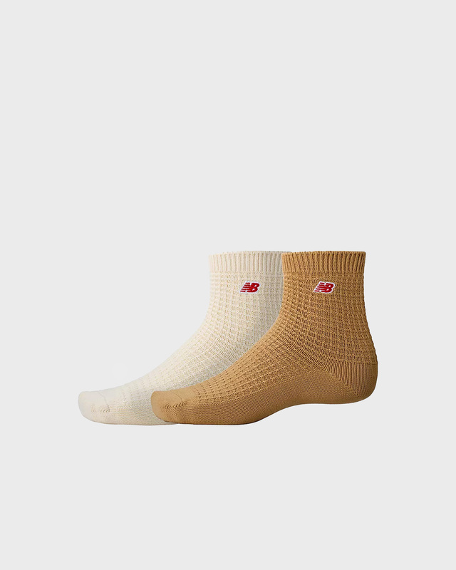 New Balance Strumpor Waffle Knit Ankle 2-Pack Vit L