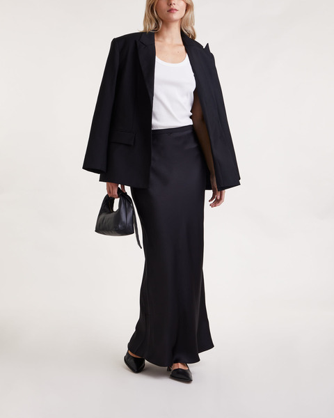 Skirt Bar Silk Maxi Black 1