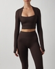Sisterly tribe Top Softsculpt Bolero Long Sleeve Espresso M