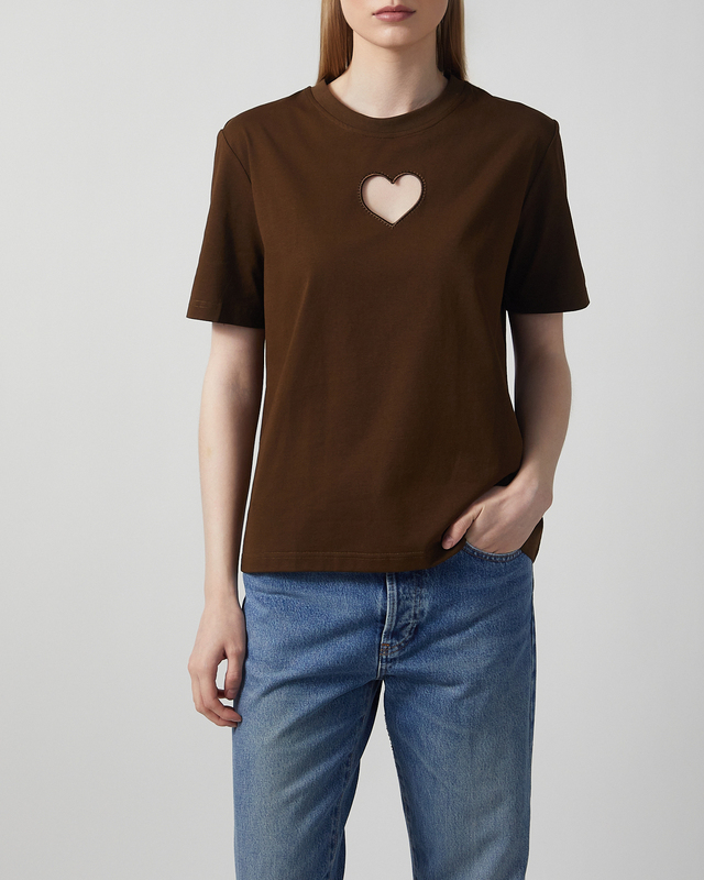 CLOEYS T-shirt Heart Brun M