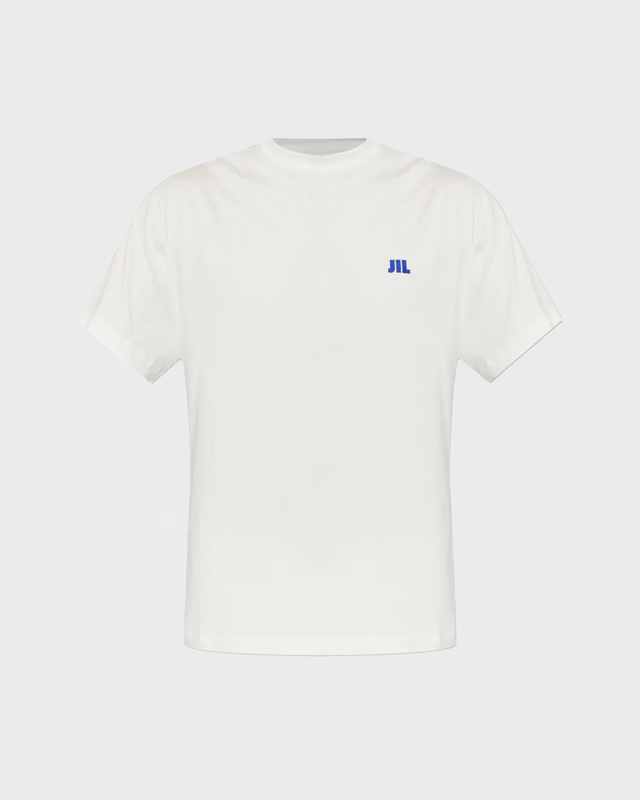 Jil Sander T-skjorte Cotton Crew-Neck Emblem White M