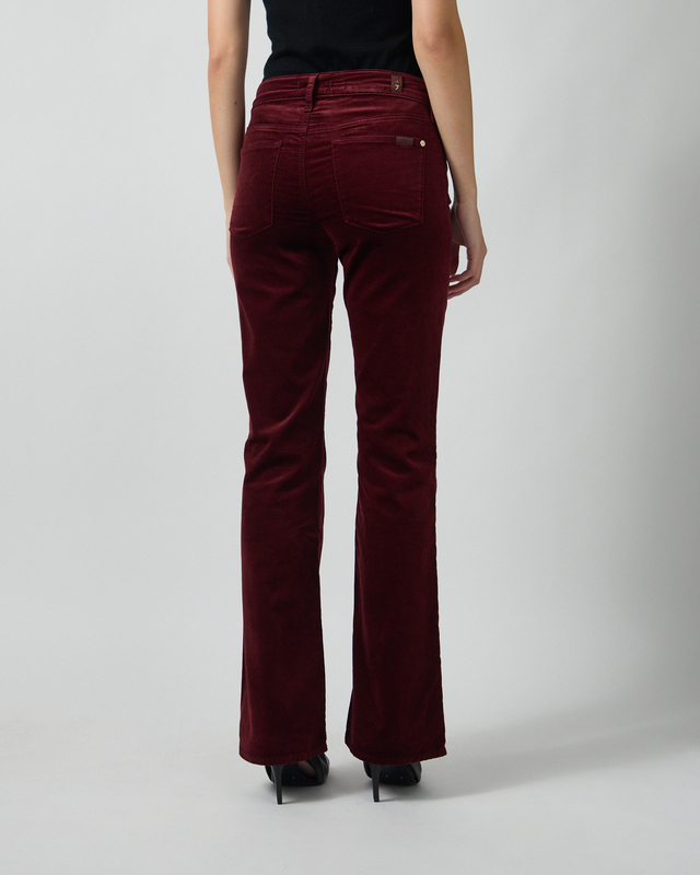 7 For All Mankind Bukser THE LEGGY BOOTCUT Velvet Burgundy 29