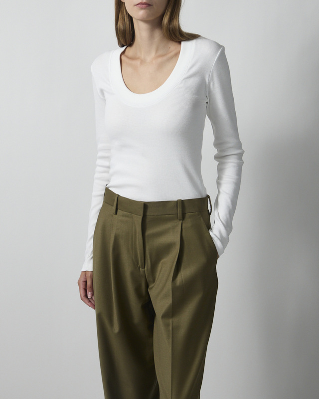 Dagmar Top Scoop Jersey White L
