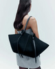 YUZEFI Bag Large Mochi Suede Black ONESIZE