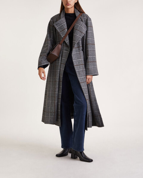 Coat Virgo Coat Check Dark brown 2