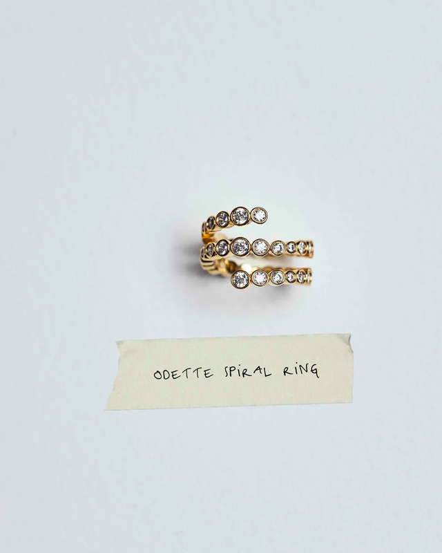 Ragbag Odette Spiral Ring Gold 56