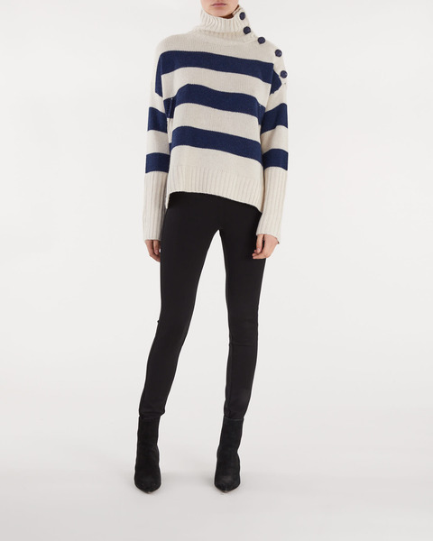 Alma Stripe Cashmere Sweater  Vit 2