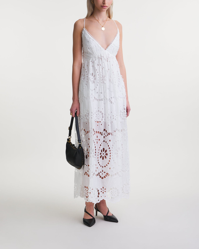 Zimmermann Klänning Lexi Embroidered Slip Ivory 1 (S-M)