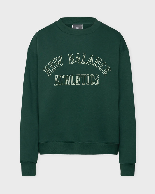 New Balance Sweater Graphic Fleece Crew Grön S