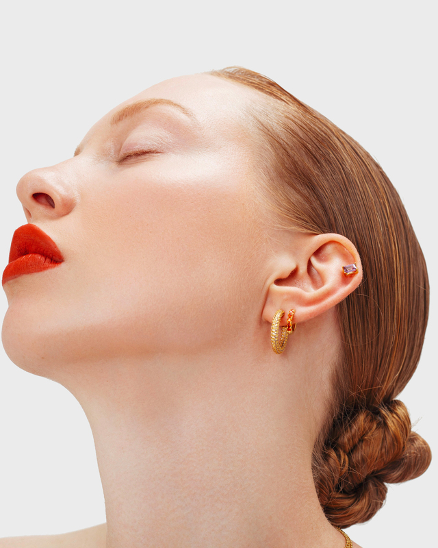 Izabel Display Earring Colorful Studs  Guld ONESIZE