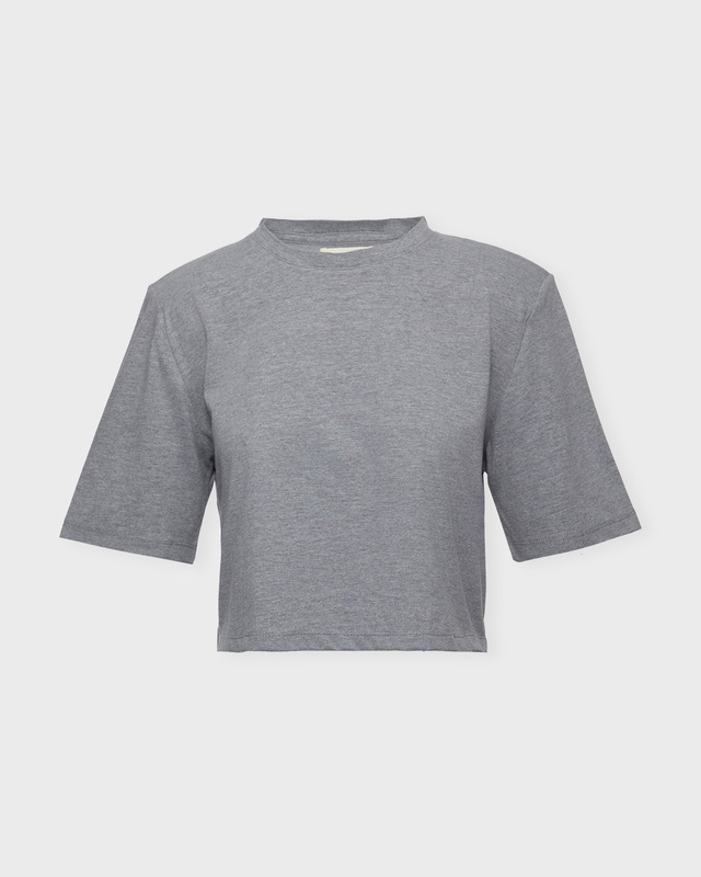 Wakakuu Icons T-Shirt Cropped Padded Grå L