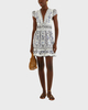 FARM Rio Dress Flowers Arch Mini Offwhite XS