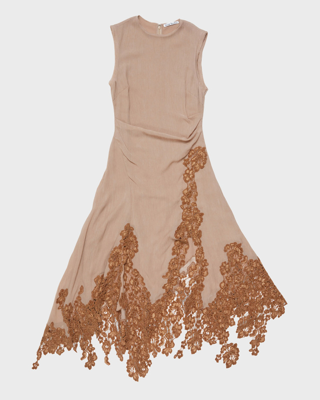 Acne Studios Dress Lace Trim Taupe 40