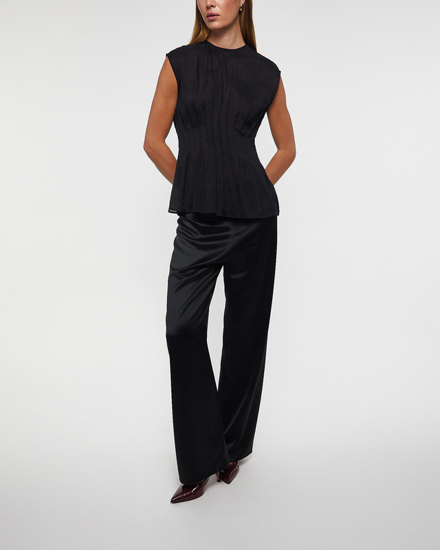 Wakakuu Icons Top Dover Pleated Black XS