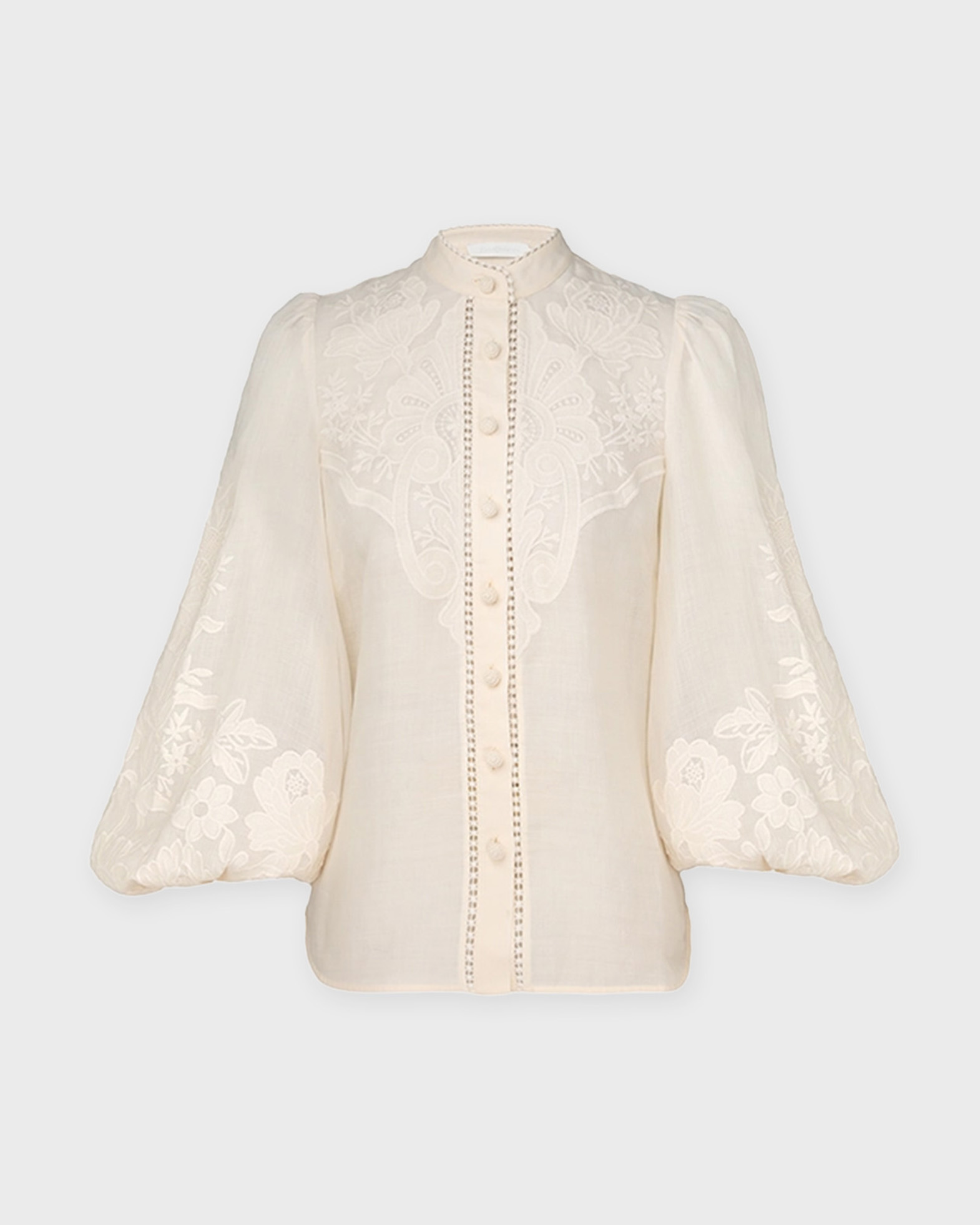 Zimmermann Blouse Ottie Embroidered Cream 2 (M-L)