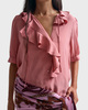 Rodebjer Bluse Xilla Fluid Solid Pink L