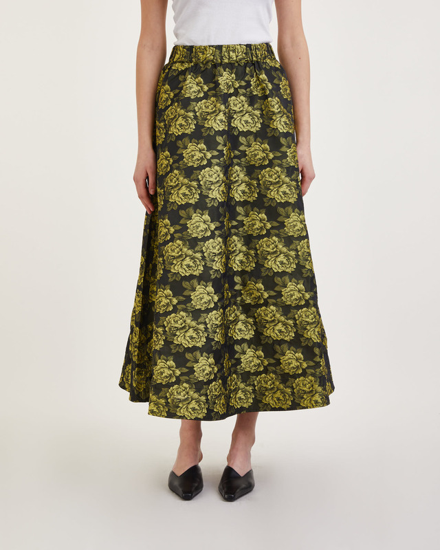 Ganni Skirt Jacquard Suiting Maxi Yellow 38