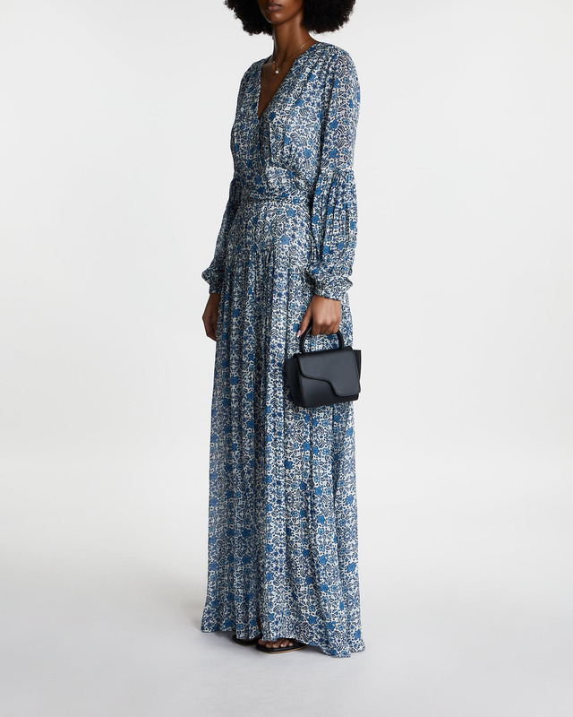 Malina Dress Alicia Long Sleeve Maxi Blå XL