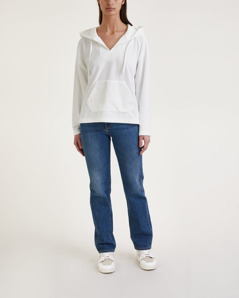 Sweater Terry Long Sleeve Sweatshirt Vit 2