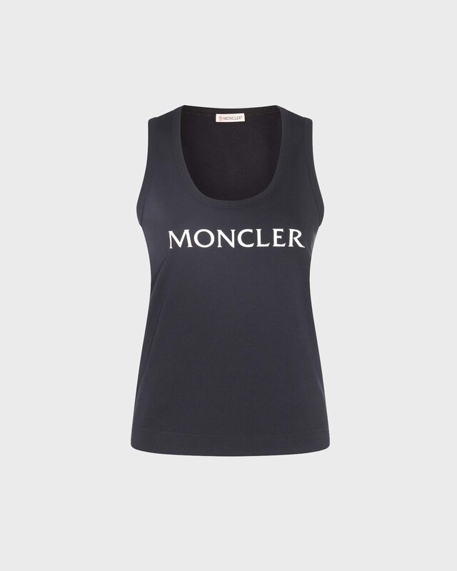 Moncler Tank Top Logo Sleeveless Navy S