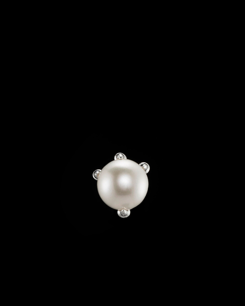 Örhänge Tiny Claw Pearl Ear Stud Silver ONESIZE 1