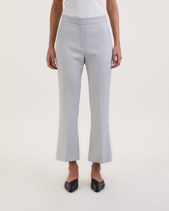 Dagmar Trousers Kick Flare Suit Pant Grå/blå 40