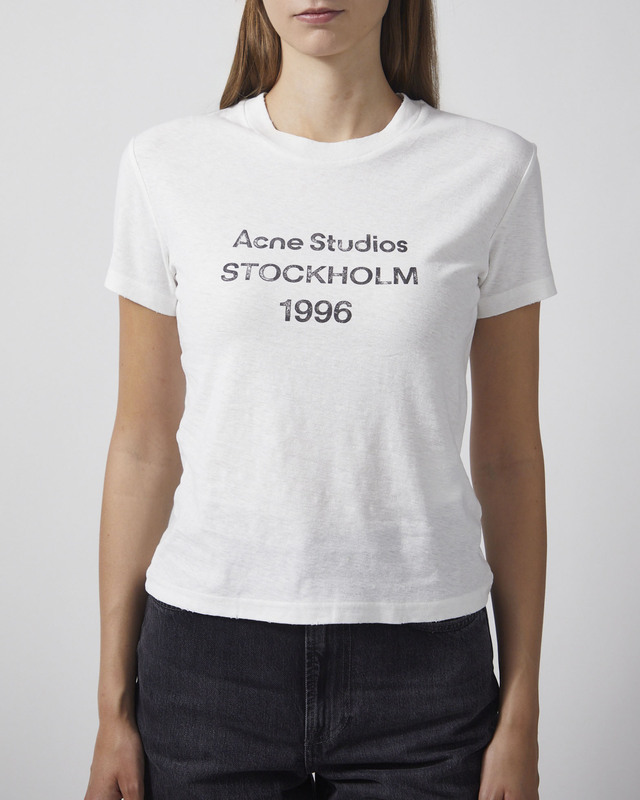 Acne Studios T-Shirt Logo Crewneck Offwhite L-XL