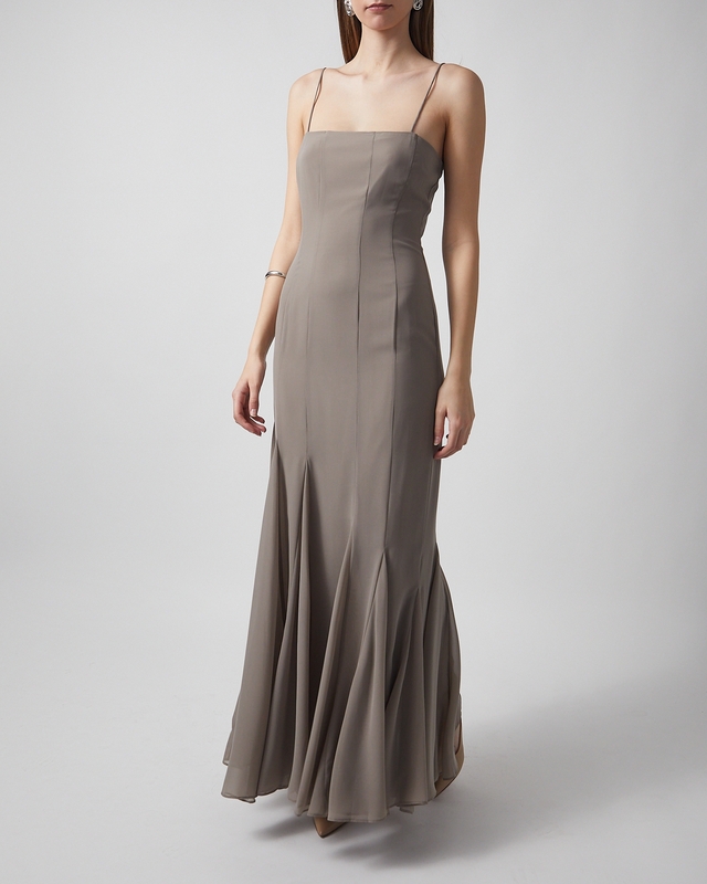 ROTATE Birger Christensen Kjole Chiffon Maxi Strap 40