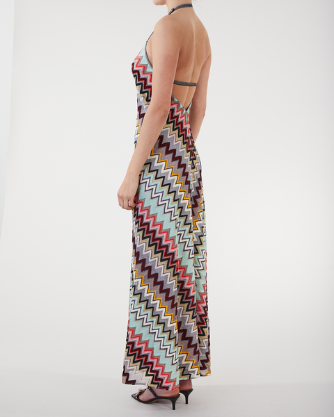 Sleveless long dress Blå/grå 2