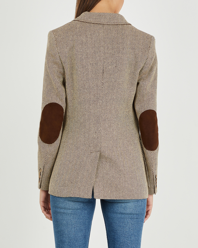 ralph lauren tweed blazer womens