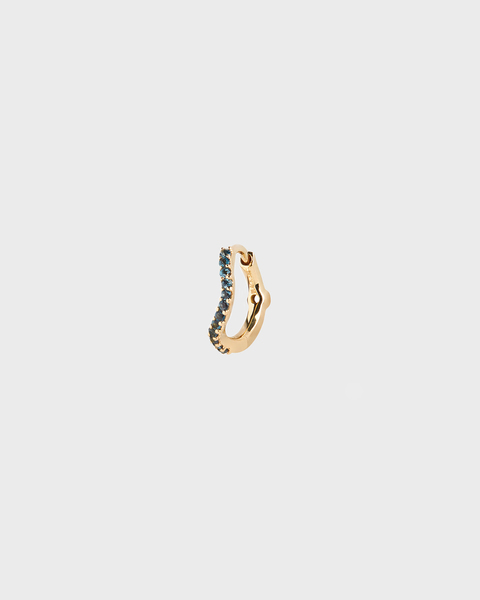 Earring Wave 7 Huggie Blue  Gold 1