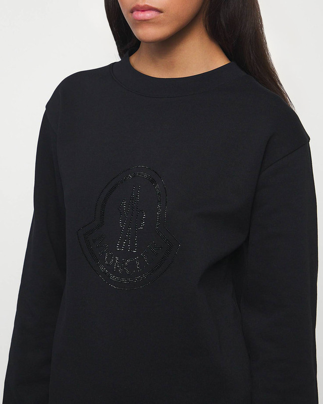 Moncler Sweatshirt Crystal Logo  Svart M