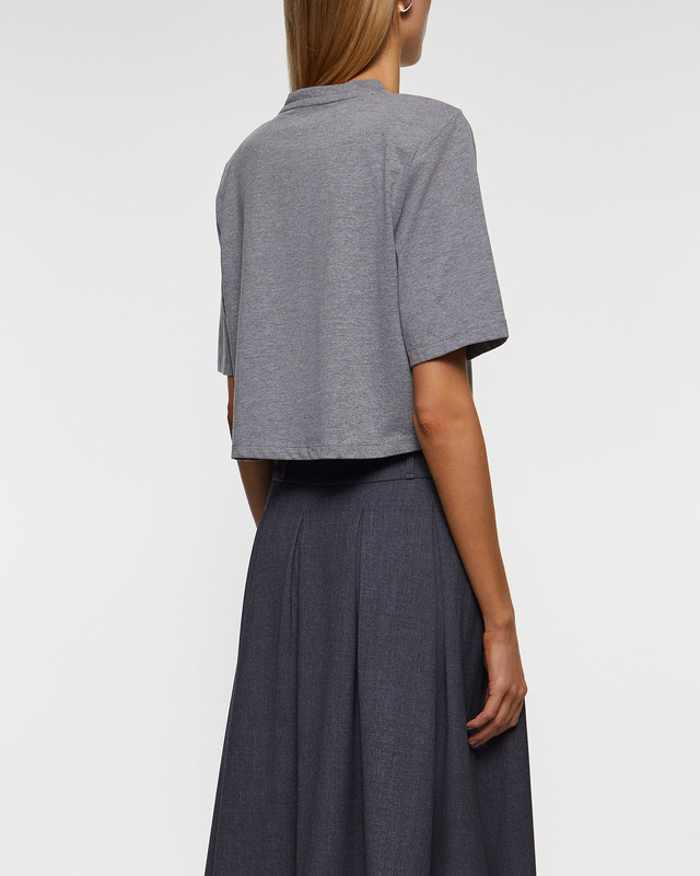 Wakakuu Icons T-Shirt Cropped Padded Grå L