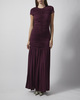 ROTATE  Kjole Gathered Maxi Burgundy 40