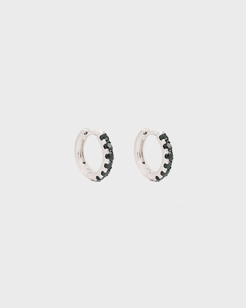 Earring Mini Hoop Black ONESIZE 1
